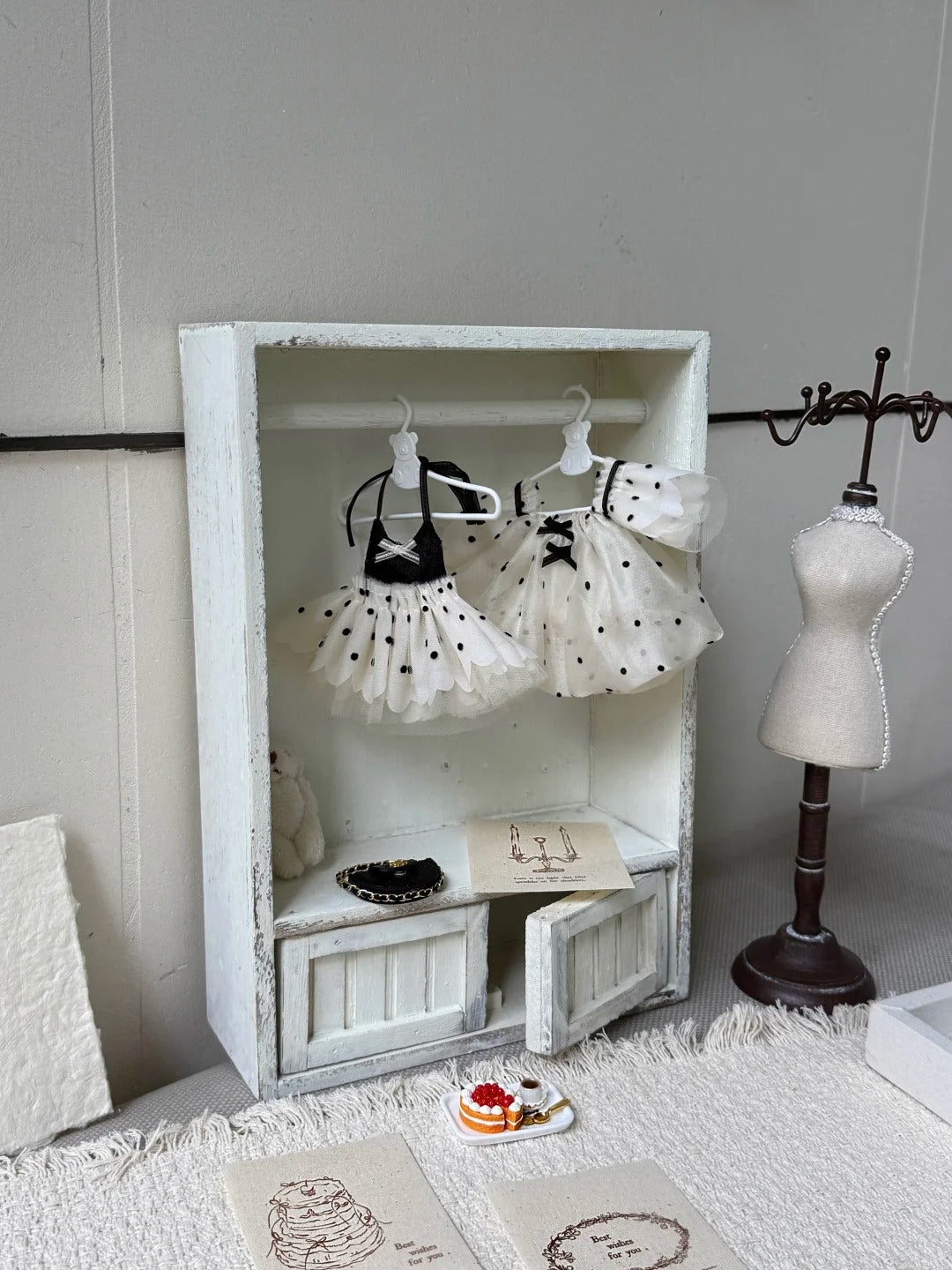 Chic Polka Dot Tulle Blythe 1/6 BJD Outfit Detail | ToastDoll