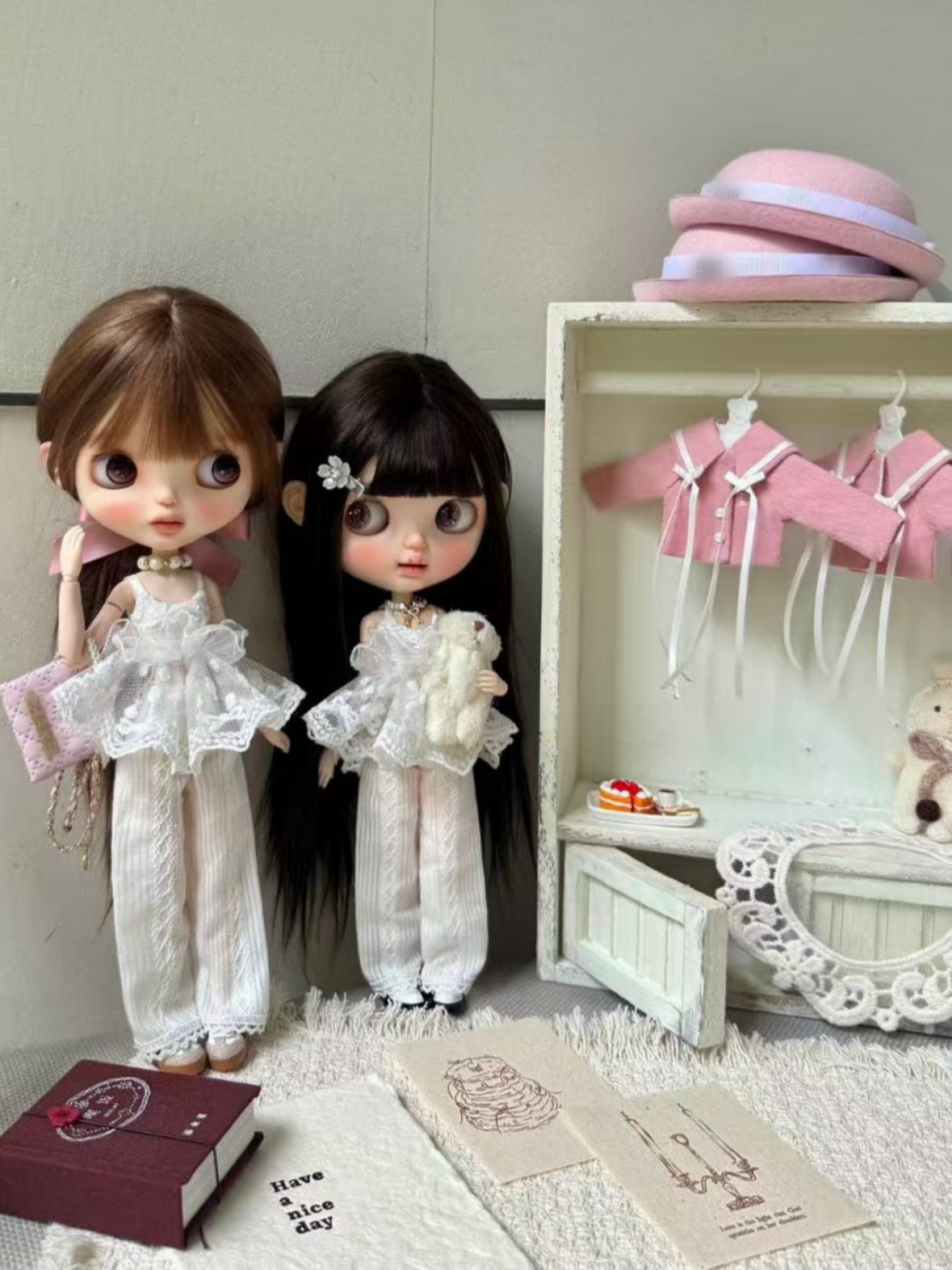 Exquisite Pink Blythe 1/6 BJD Outfit Front View | ToastDoll