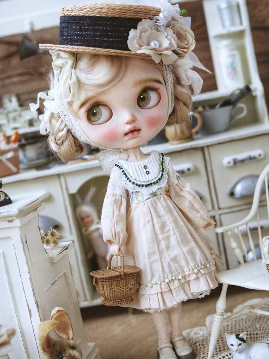 Handmade Outfit for Blythe/Pullip, Classic Vintage Dress Set