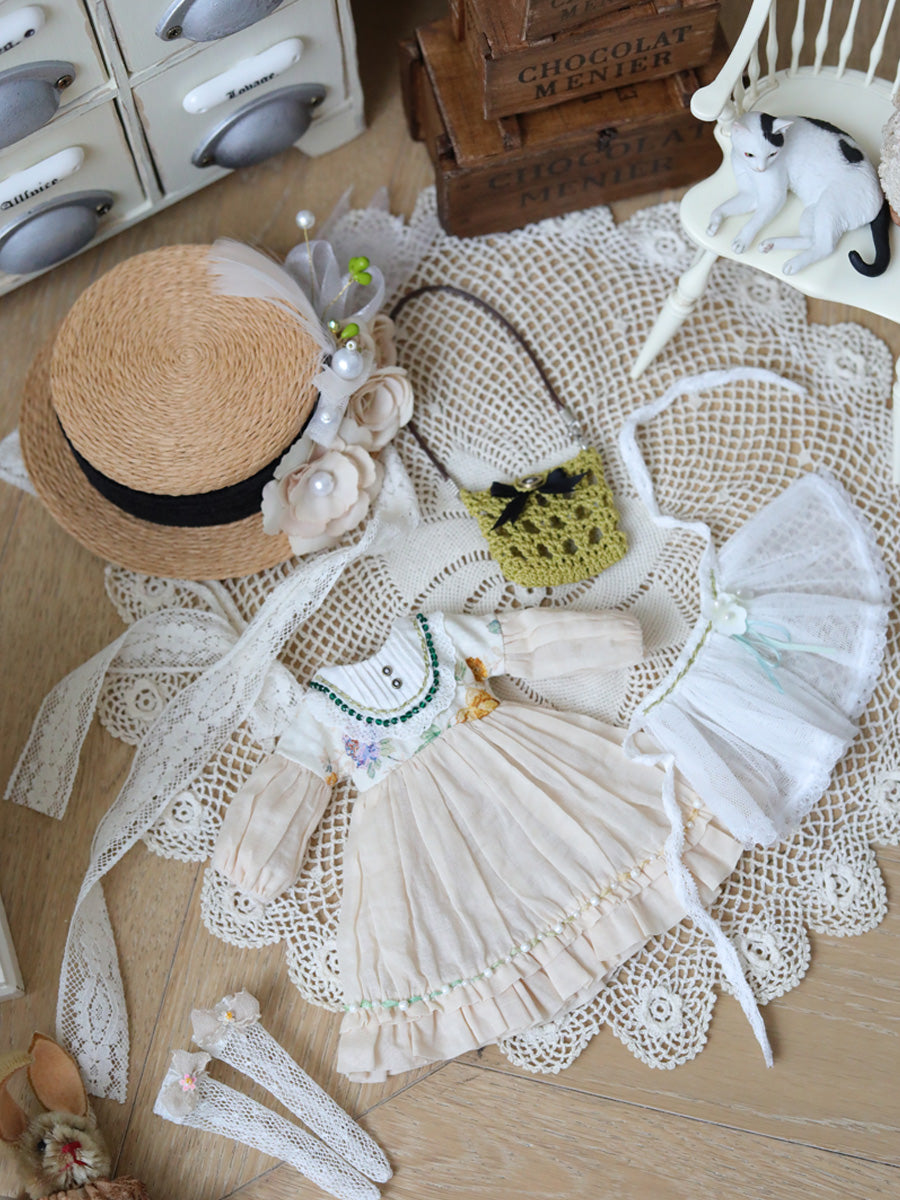 Handmade Outfit for Blythe/Pullip, Classic Vintage Dress Set