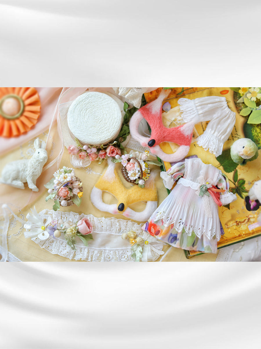 Handmade Outfit for Blythe/Pullip, Colorful Fox Mask Dress Set