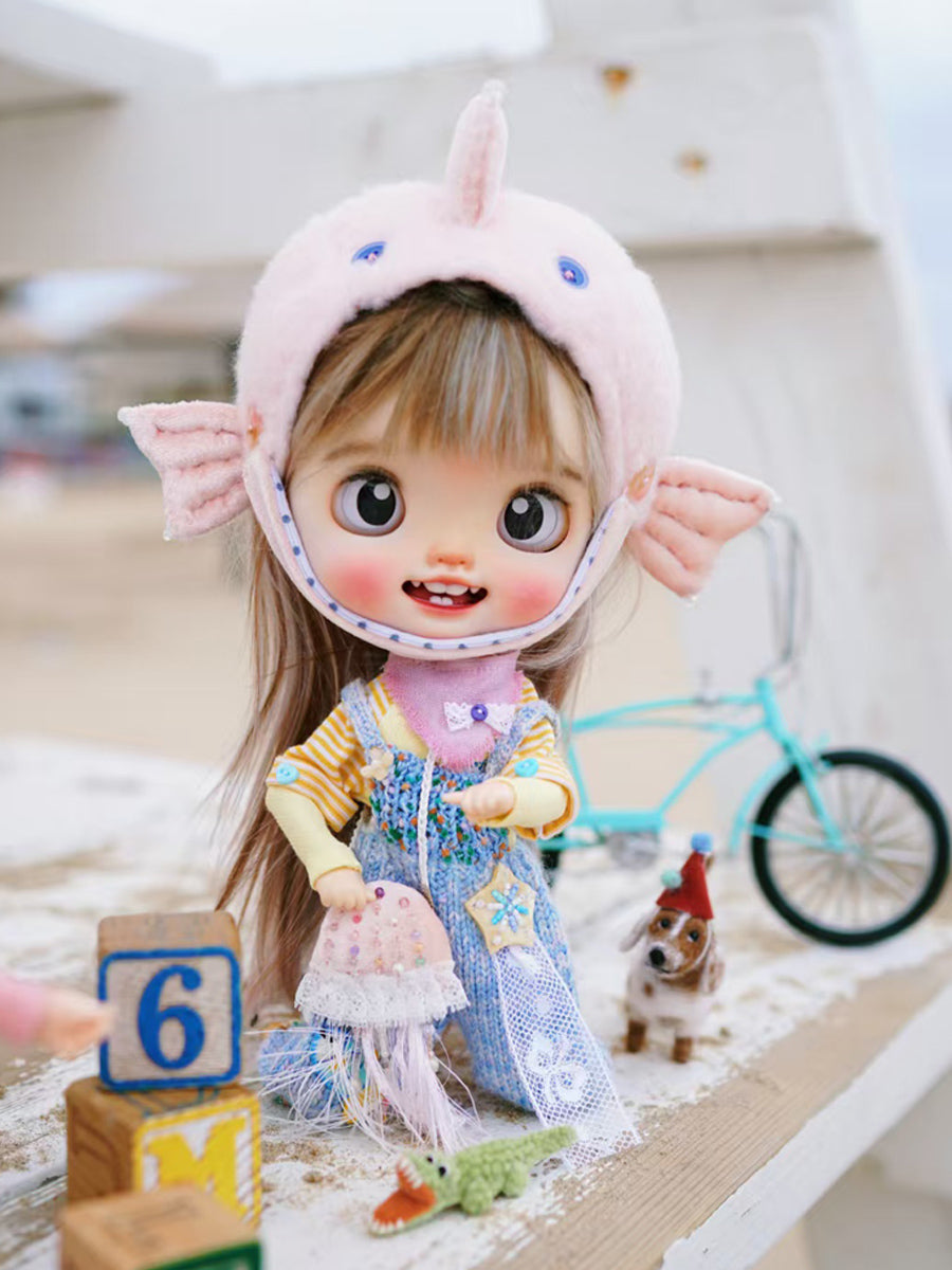 Handmade Outfit for Blythe/Pullip, Playful Fish Theme Set