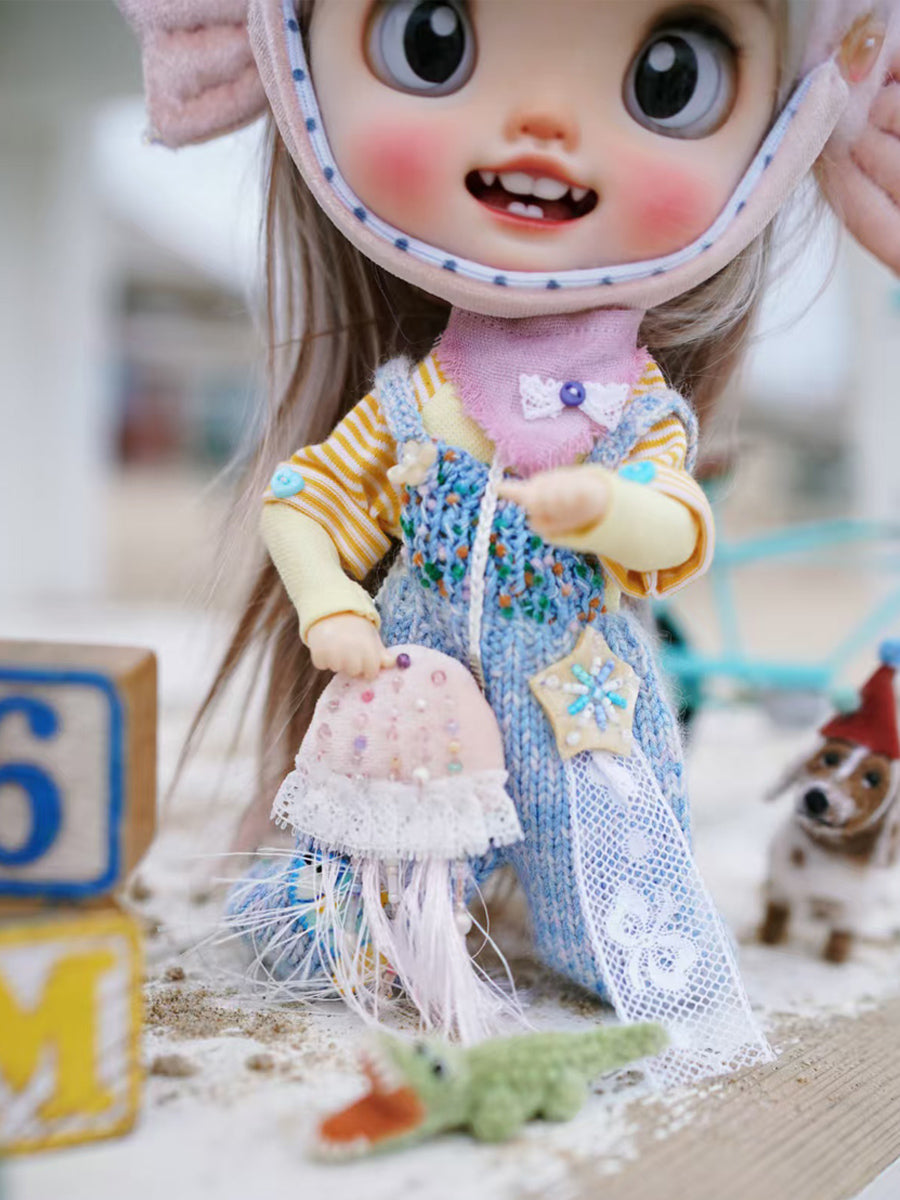 Handmade Outfit for Blythe/Pullip, Playful Fish Theme Set