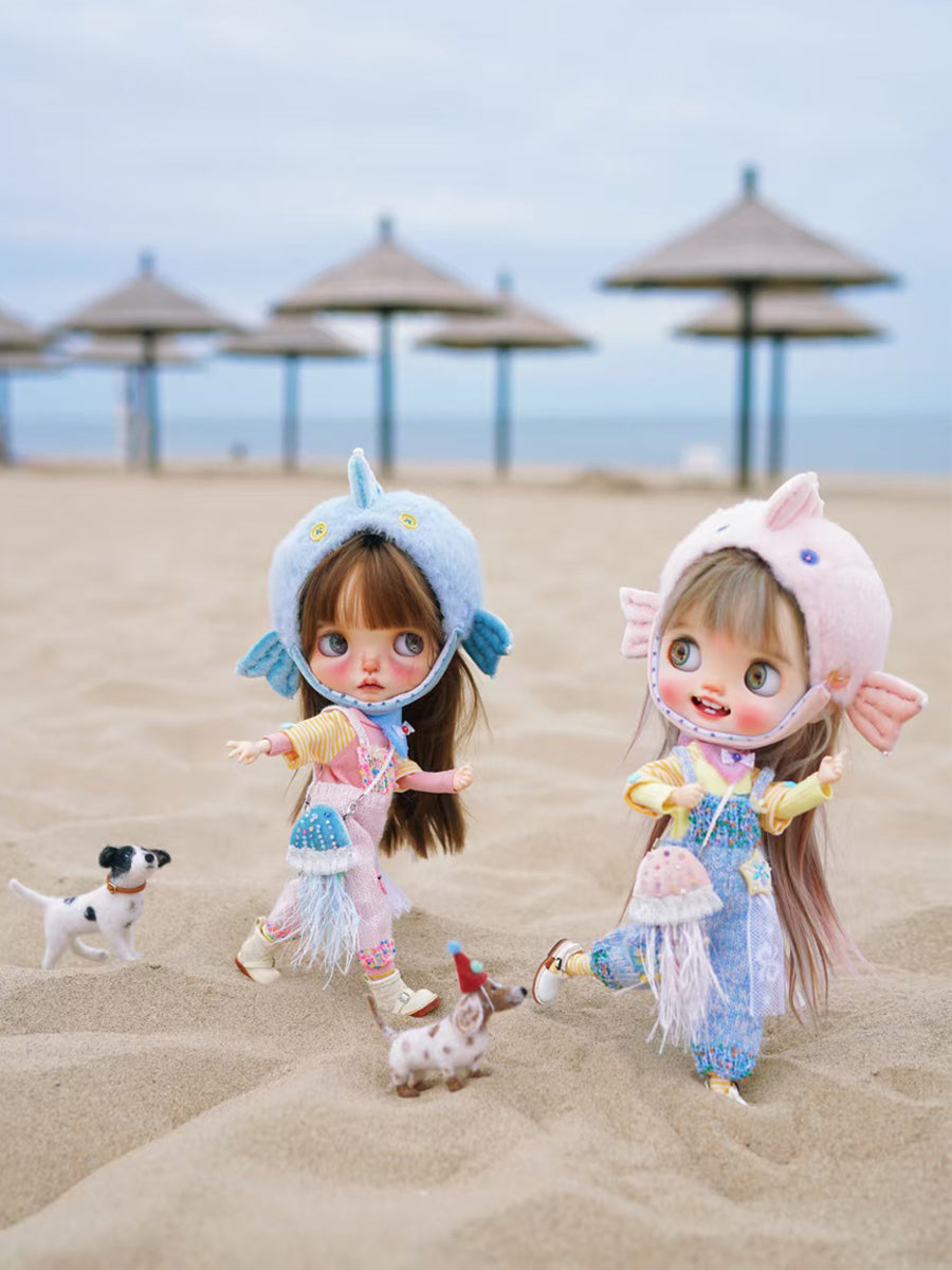 Handmade Outfit for Blythe/Pullip, Playful Fish Theme Set
