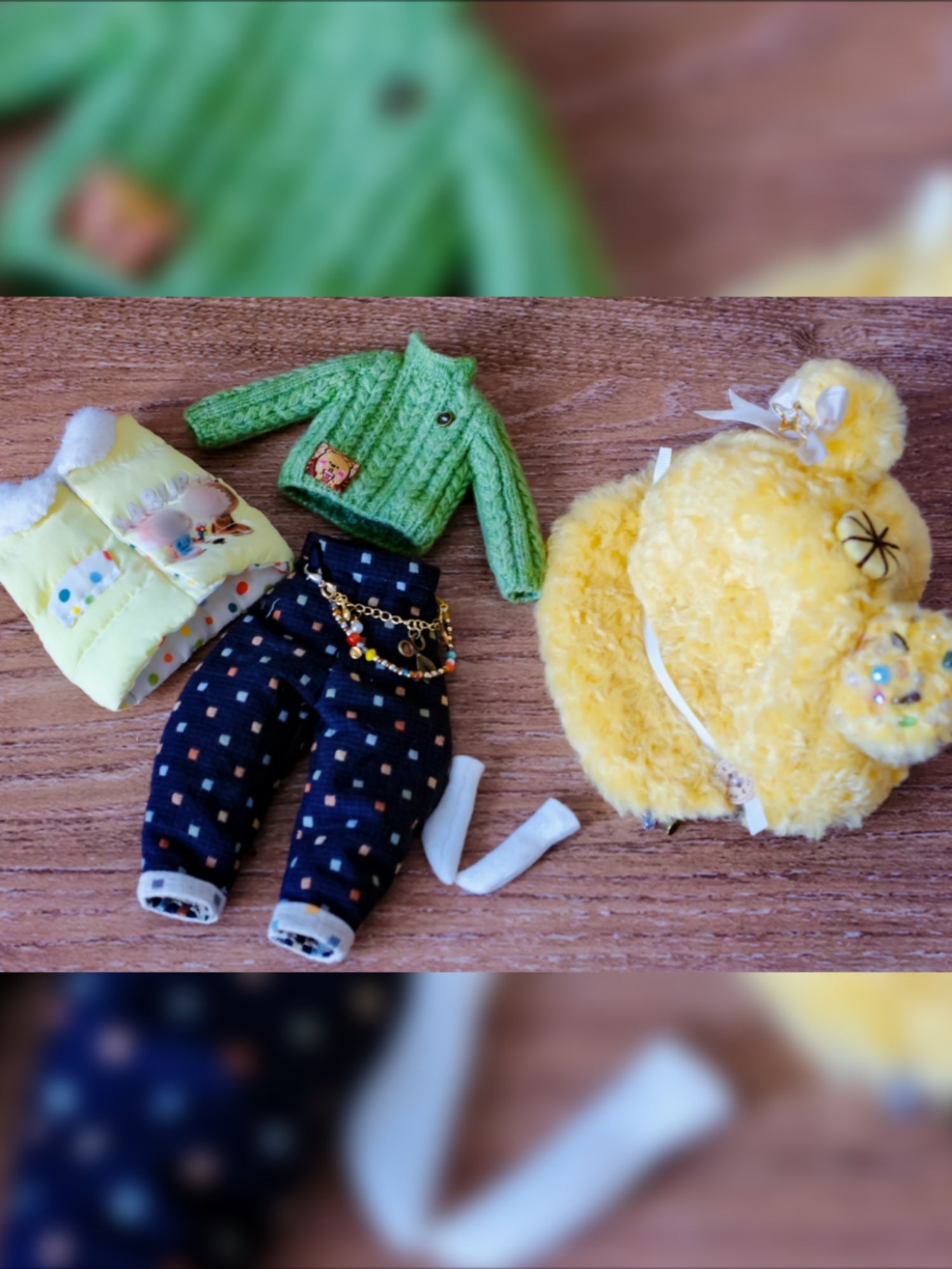Handmade Outfit for Blythe/Obitsu/Pullip, Comfort Joy Everyday Winter Clothes Set