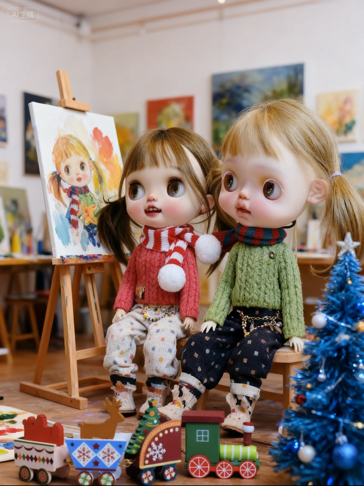 Handmade Outfit for Blythe/Obitsu/Pullip, Comfort Joy Everyday Winter Clothes Set