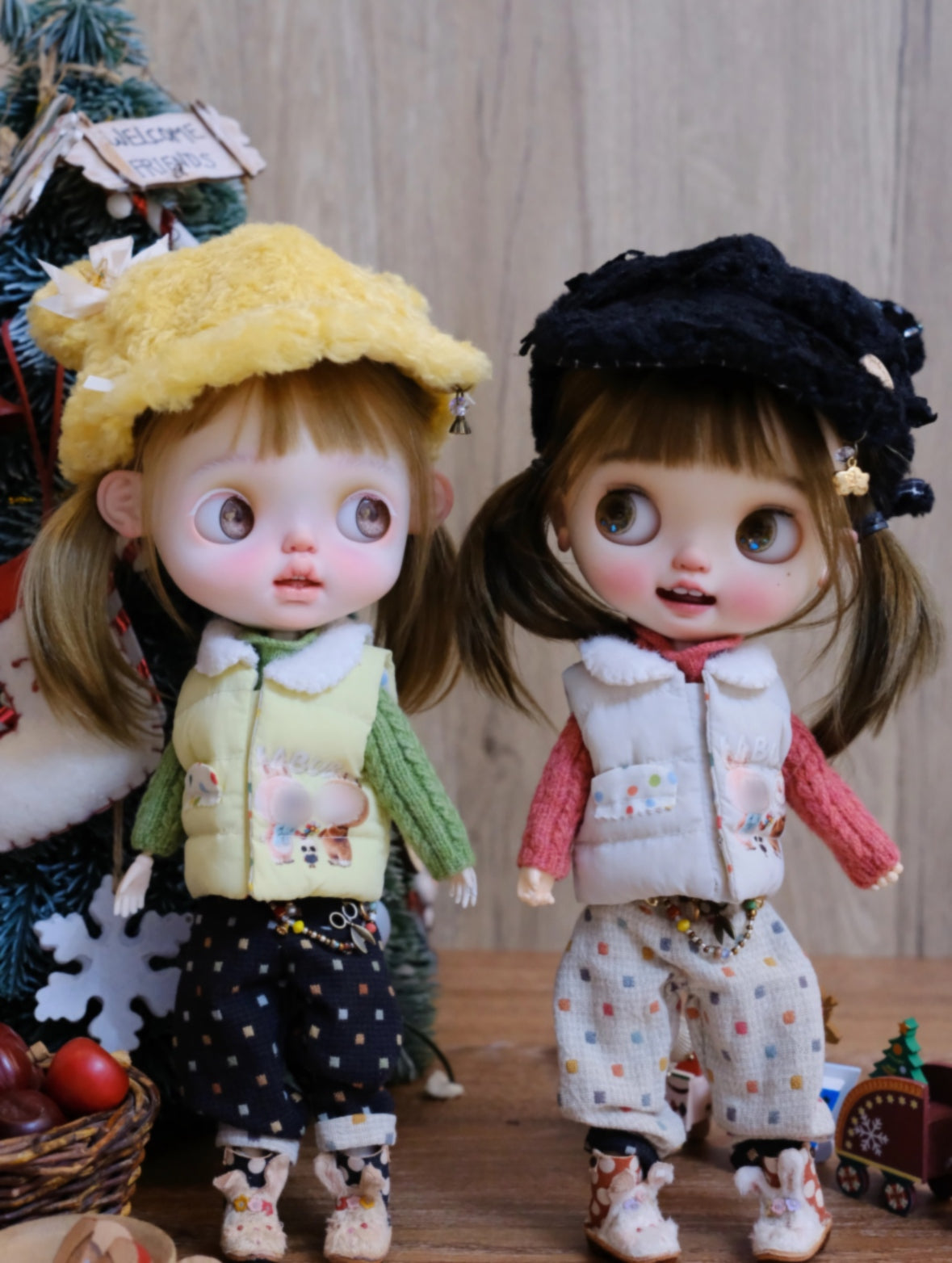Handmade Outfit for Blythe/Obitsu/Pullip, Comfort Joy Everyday Winter Clothes Set