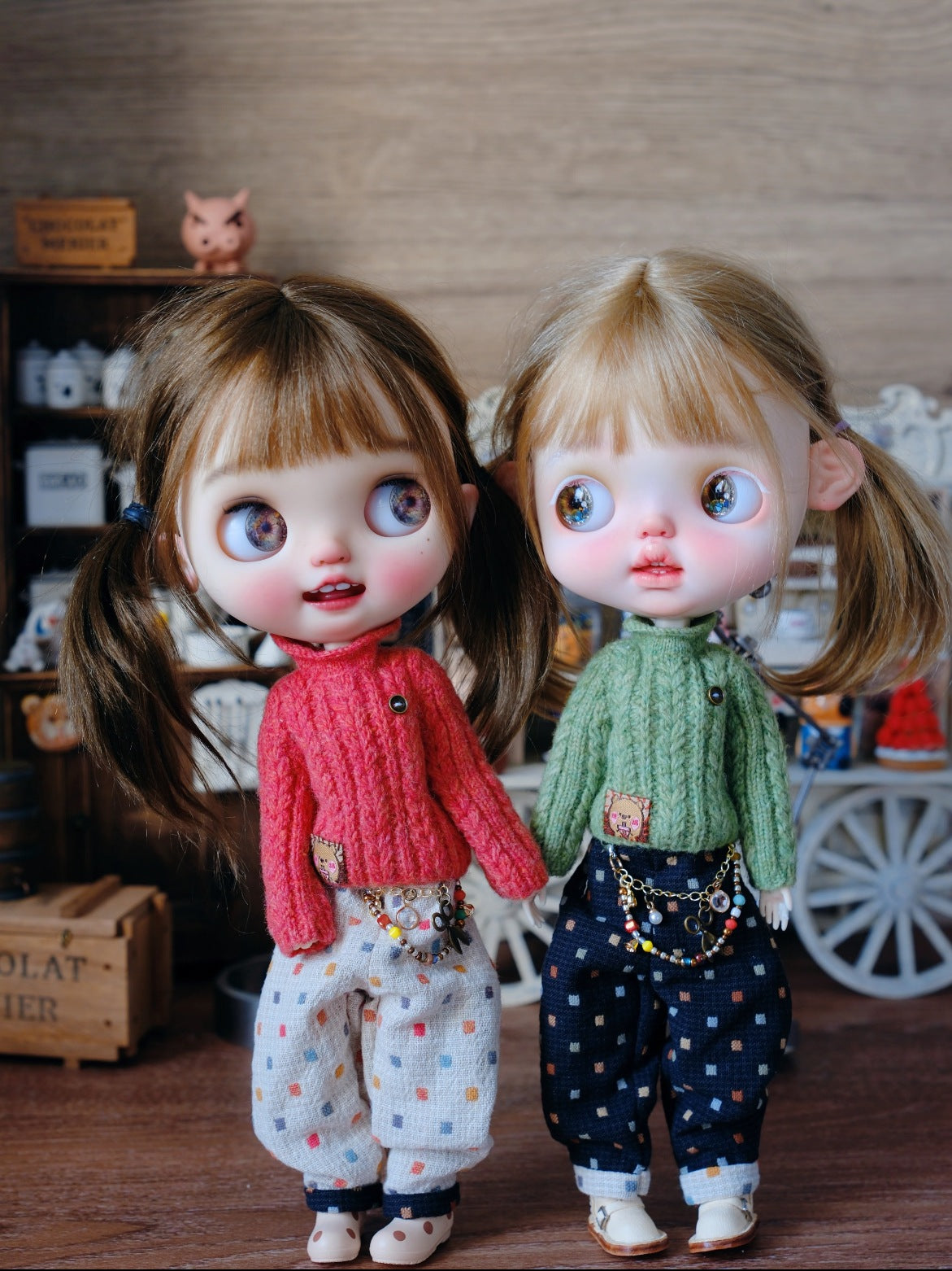 Handmade Outfit for Blythe/Obitsu/Pullip, Comfort Joy Everyday Winter Clothes Set