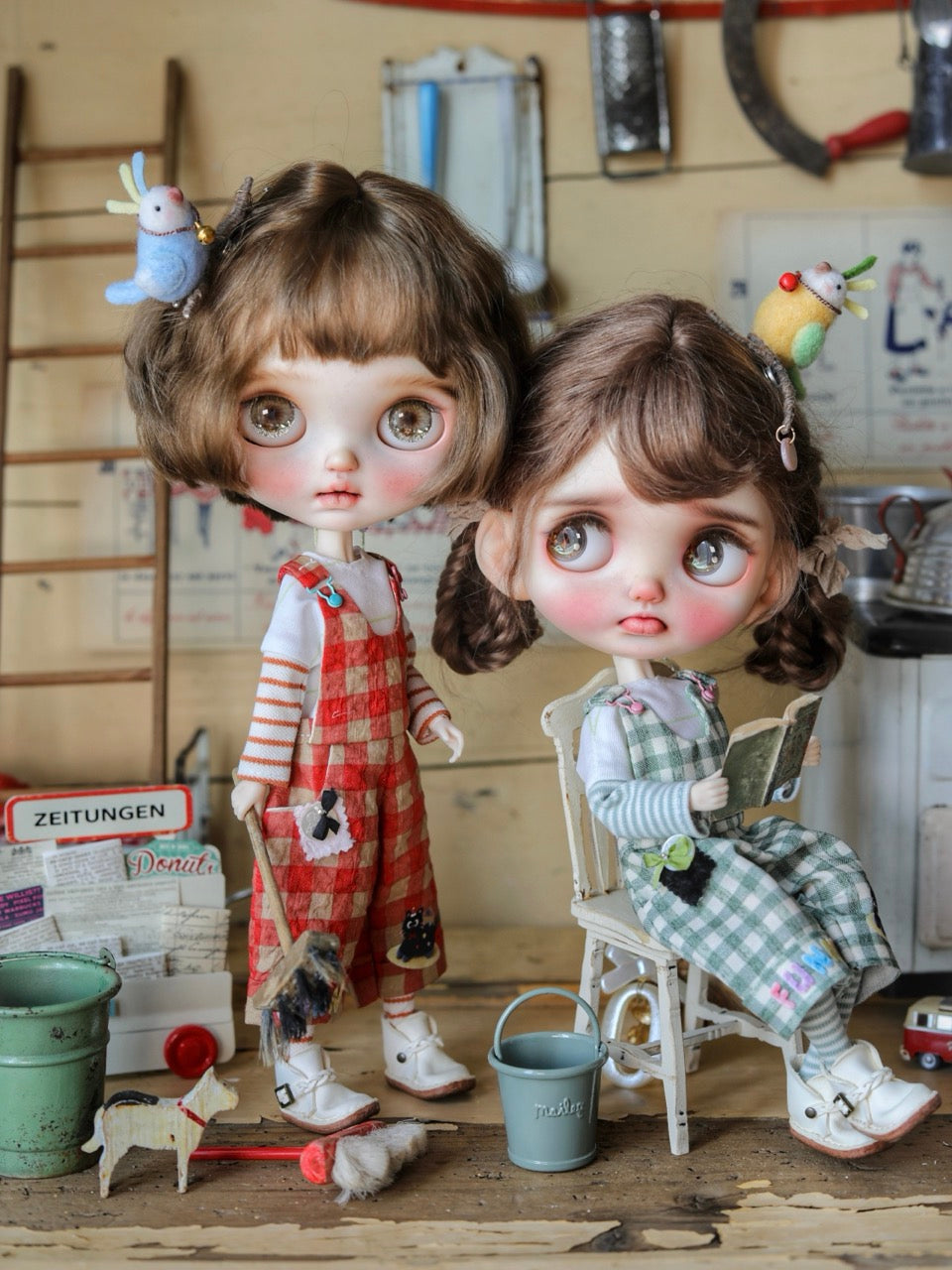 Chirpy Sister Blythe BJD Outfit On Doll Display | ToastDoll