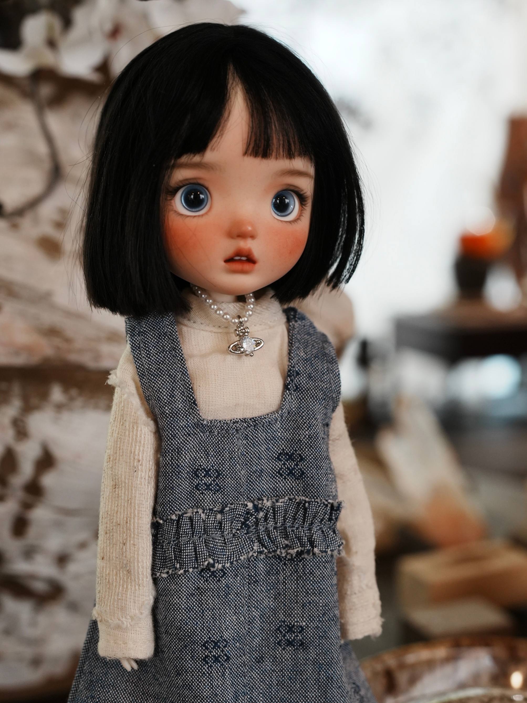 Clean Denim Blythe 1/6 BJD Outfit Half Body Shot | ToastDoll