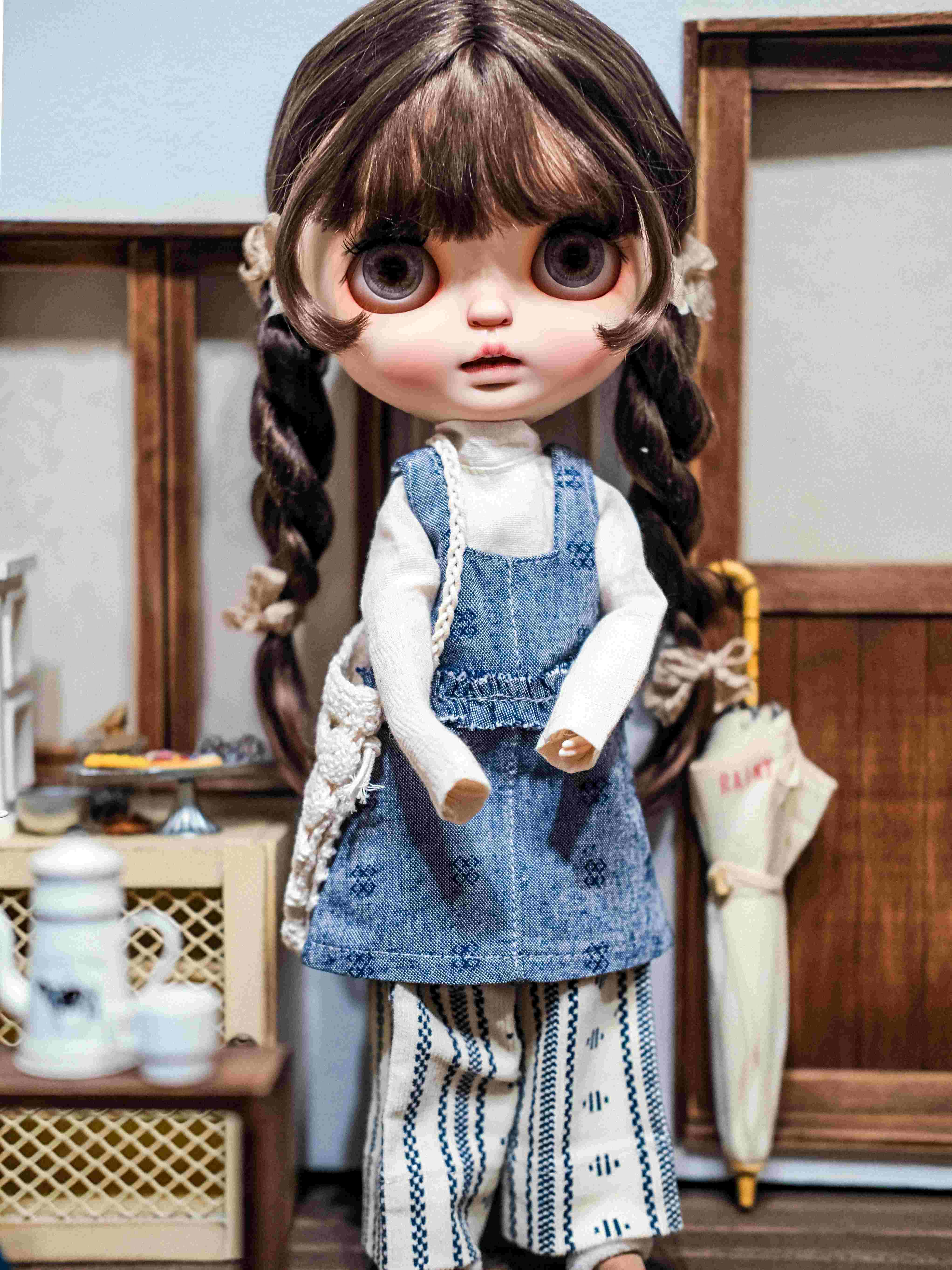 Clean Denim Blythe 1/6 BJD Outfit - Handmade Doll Clothes - ToastDoll