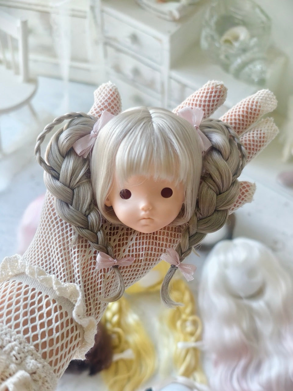 1/6 BJD Colorful Wigs In Stock - Handmade Doll Hair - ToastDoll