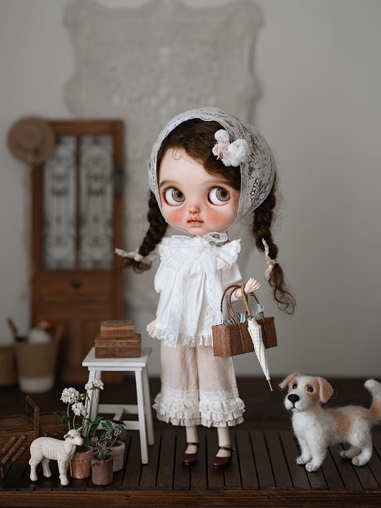 White Antique Blythe Outfit | ToastDoll