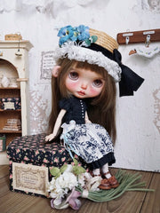 Pansy Embroidered Blythe BJD Set | ToastDoll