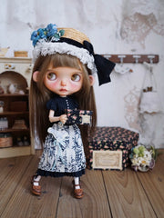 Pansy Embroidered Blythe BJD Set - Handmade Doll Clothes-ToastDoll
