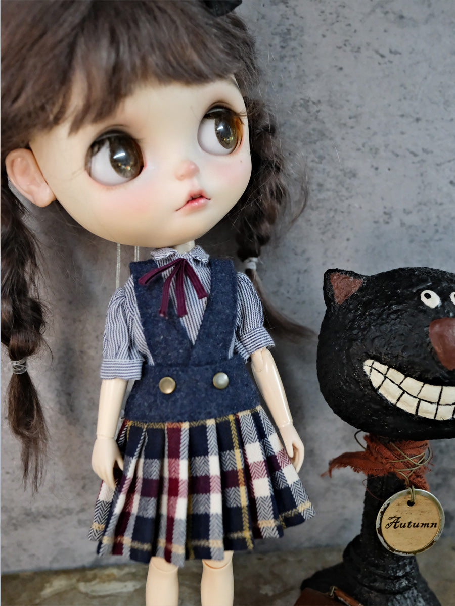 Handmade Outfit for Blythe/Obitsu, School Uniform Set