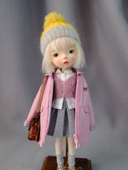 Pink Academic Blythe BJD Set - Handmade Doll Clothes - ToastDoll