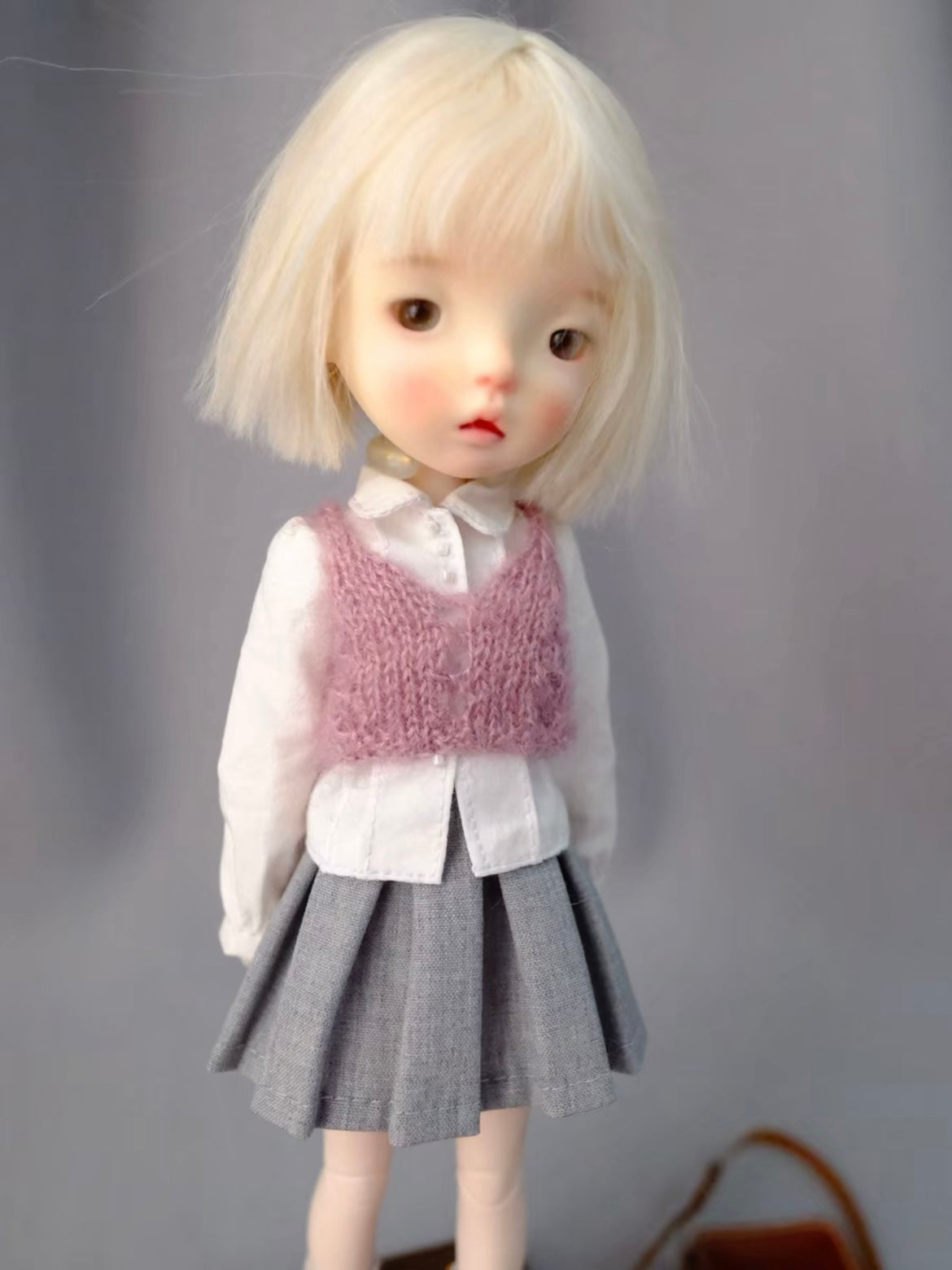 Pink Academic Blythe BJD Set - Handmade Doll Clothes - ToastDoll