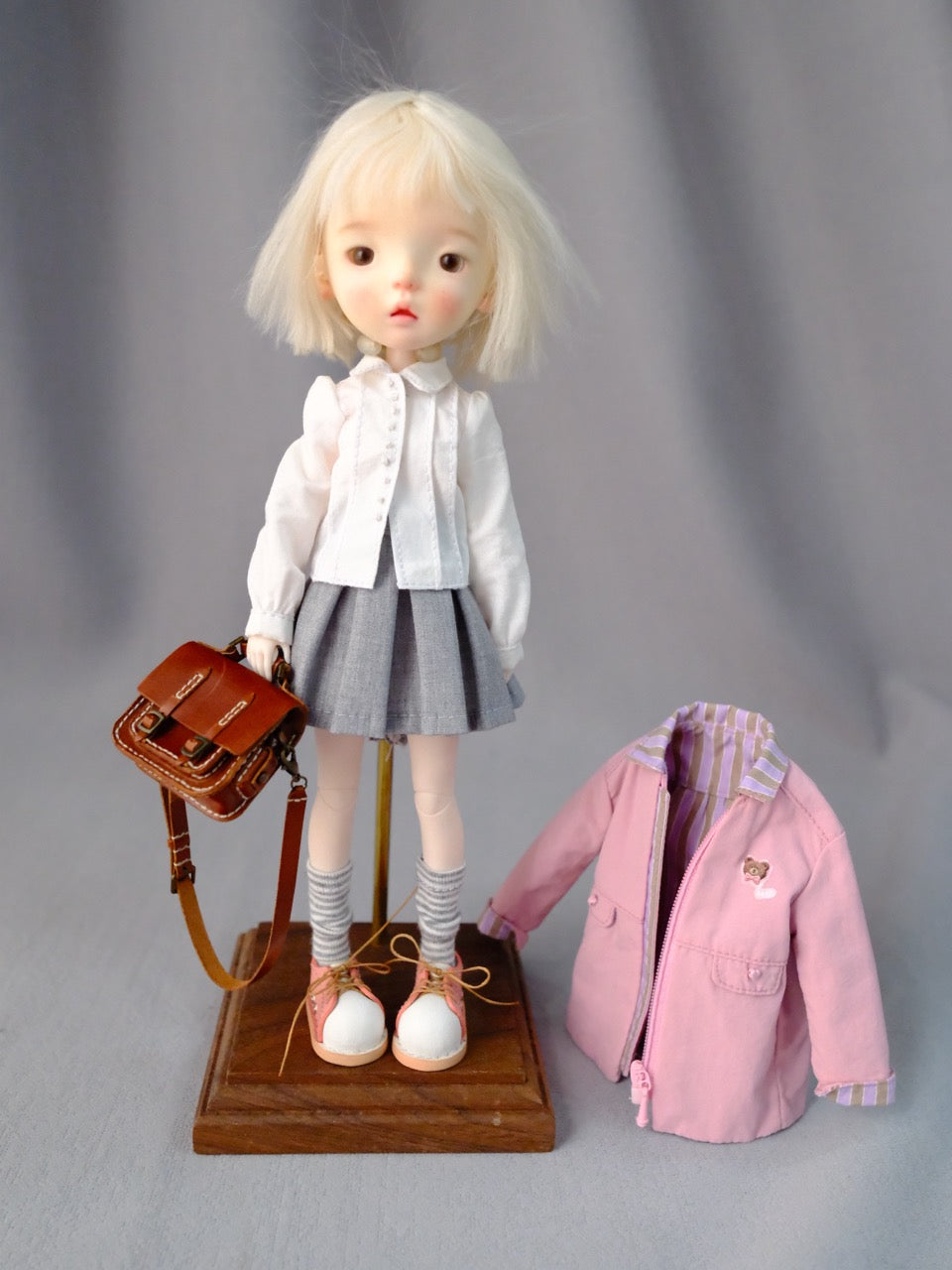 Pink Academic Blythe BJD Set - Handmade Doll Clothes - ToastDoll