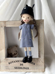 Casual Dress Hat BJD Set - Handmade Doll Clothes - ToastDoll