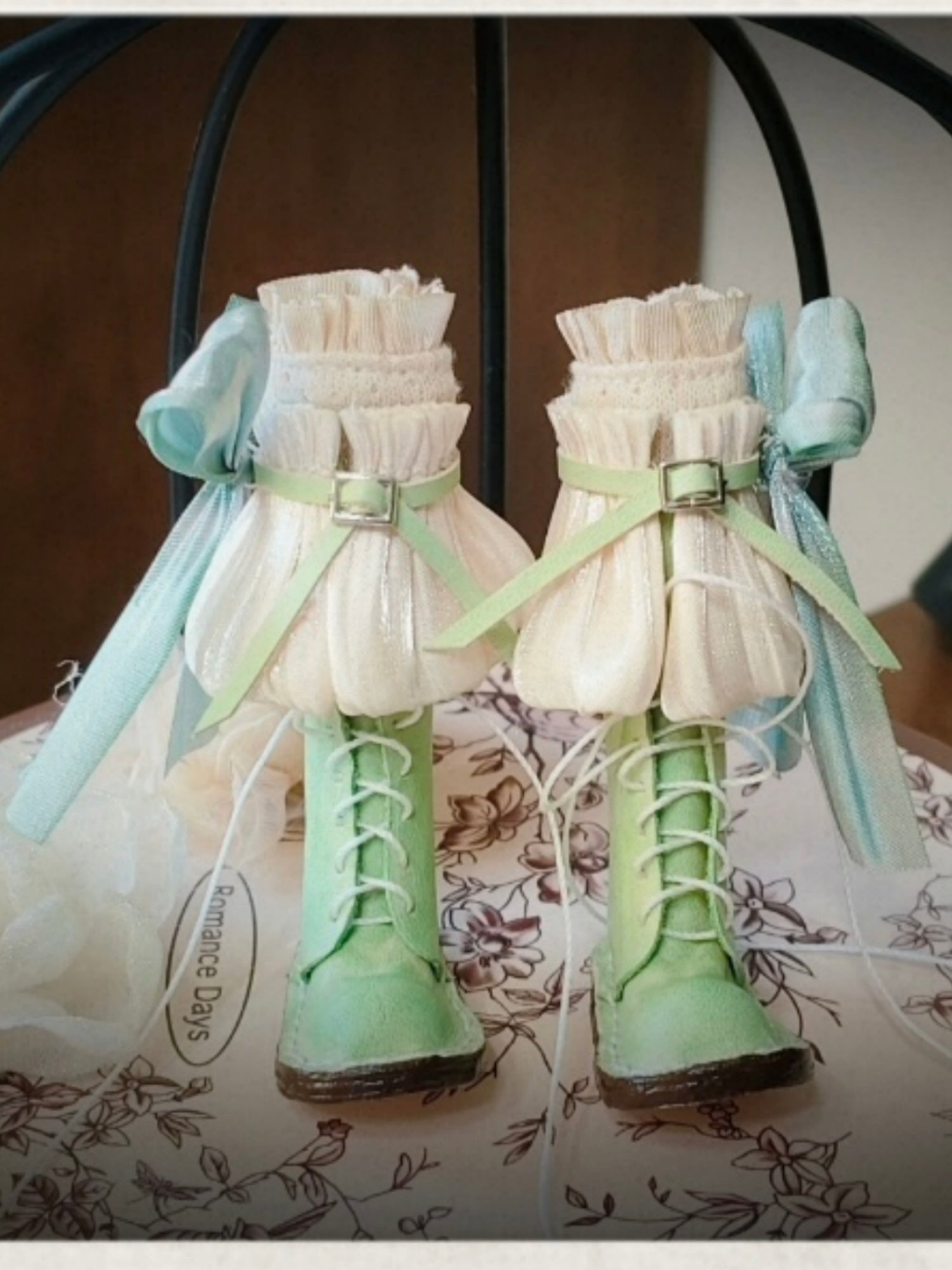 Handmade Shoes for Blythe/Obitsu, Romantic Leather Knee-High Boots