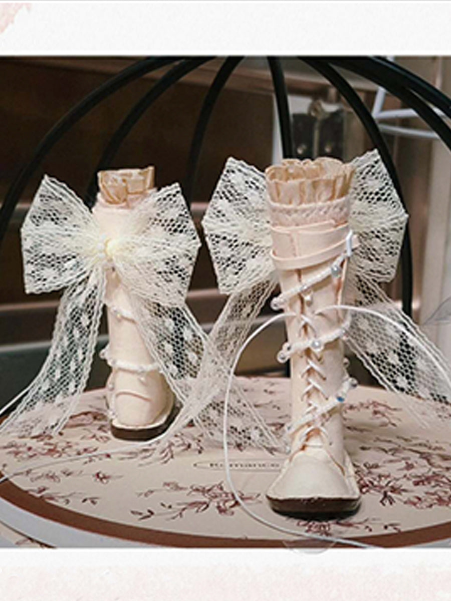 Handmade Shoes for Blythe/Obitsu, Romantic Leather Knee-High Boots