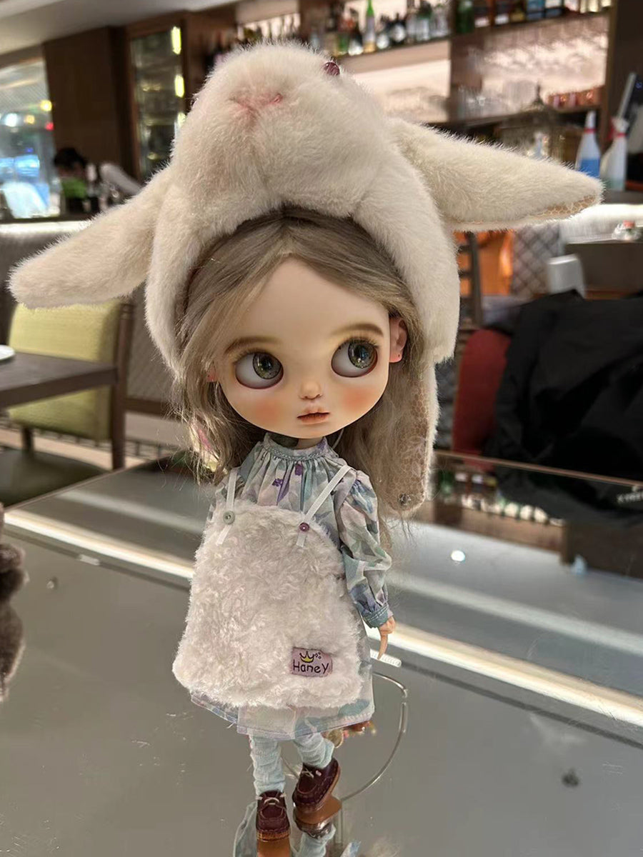 Handmade Outfit for Blythe/ Ob24/ Ob22/ Pullip, Retro Bunny Set