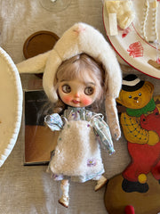 Handmade Outfit for Blythe/ Ob24/ Ob22/ Pullip, Retro Bunny Set