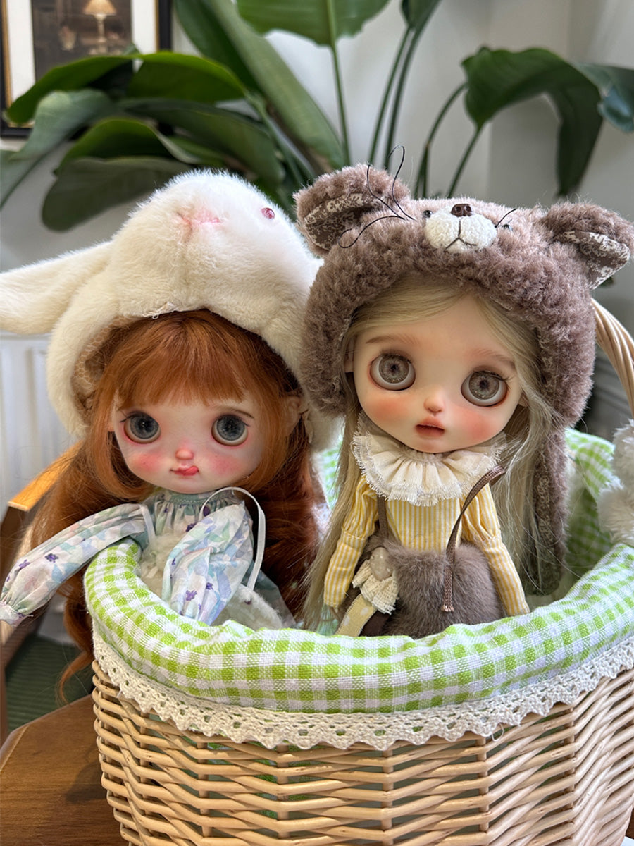 Retro Bear Blythe Outfit - Handmade Doll Clothes - ToastDoll