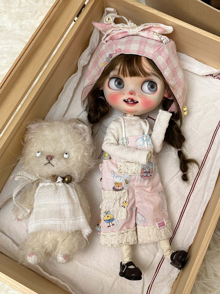 Handmade Outfit for Blythe/ Ob24/ Ob22/ Pullip, Plaid Set
