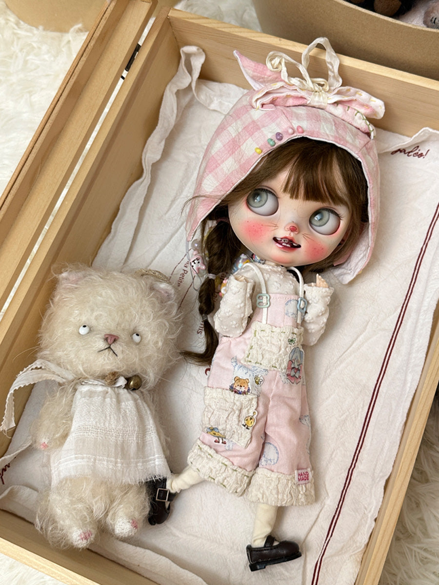 Handmade Outfit for Blythe/ Ob24/ Ob22/ Pullip, Plaid Set