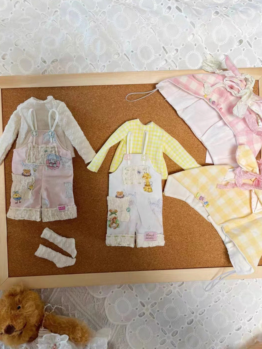 Handmade Outfit for Blythe/ Ob24/ Ob22/ Pullip, Plaid Set