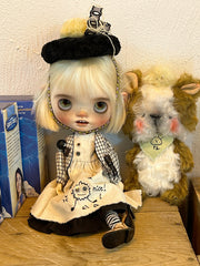 Handmade Outfit for Blythe/ Ob24/ Ob22/ Pullip, Retro Style Set
