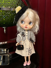 Handmade Outfit for Blythe/ Ob24/ Ob22/ Pullip, Retro Style Set