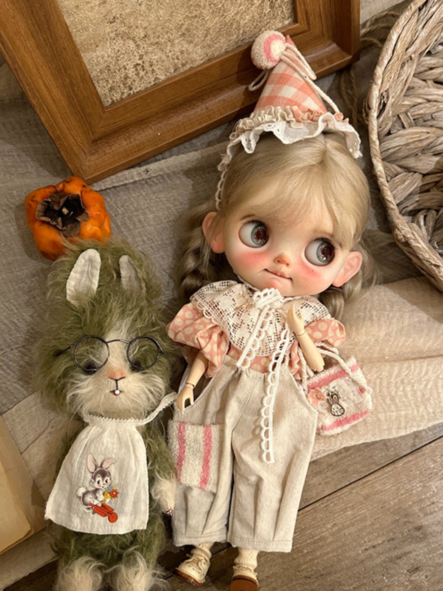 Handmade Outfit for Blythe/ Ob24/ Ob22/ Pullip, Retro Style Set