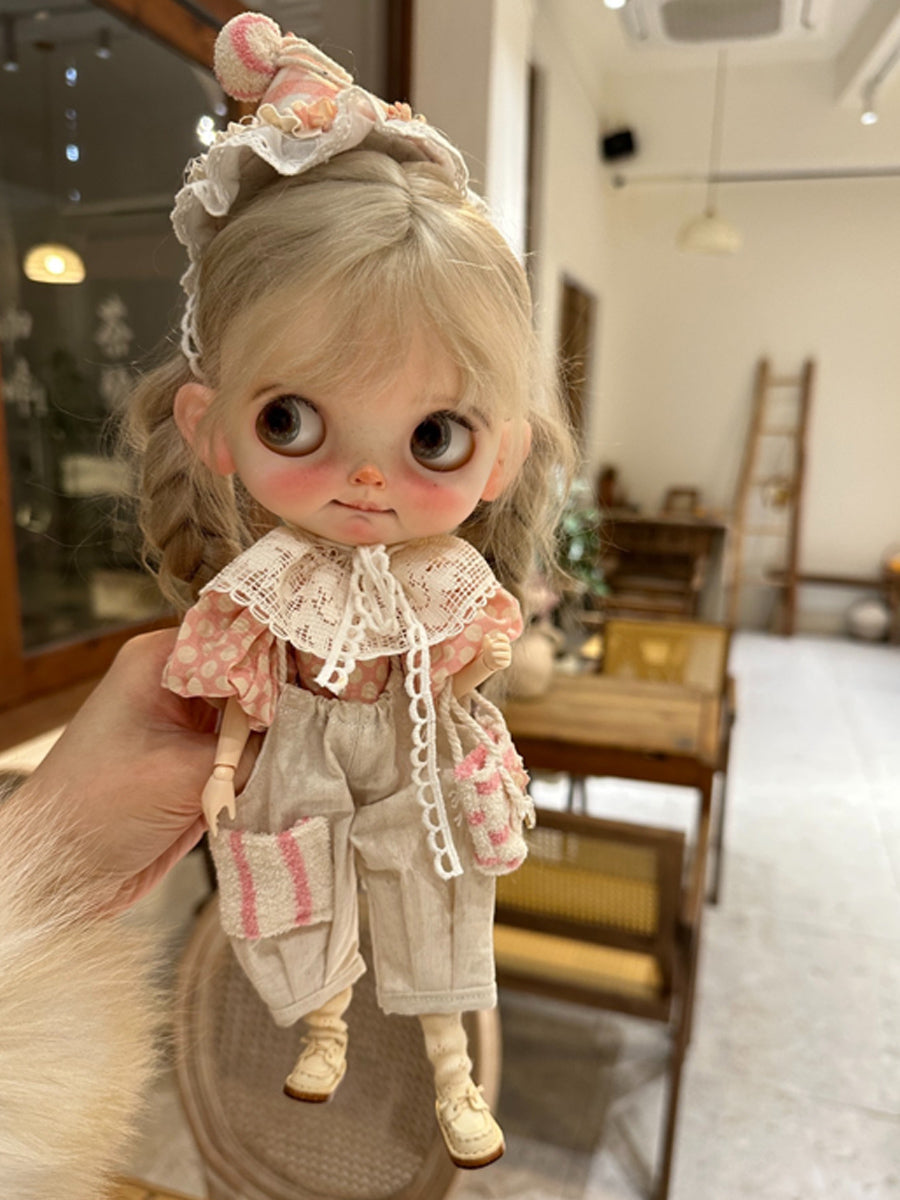 Handmade Outfit for Blythe/ Ob24/ Ob22/ Pullip, Retro Style Set