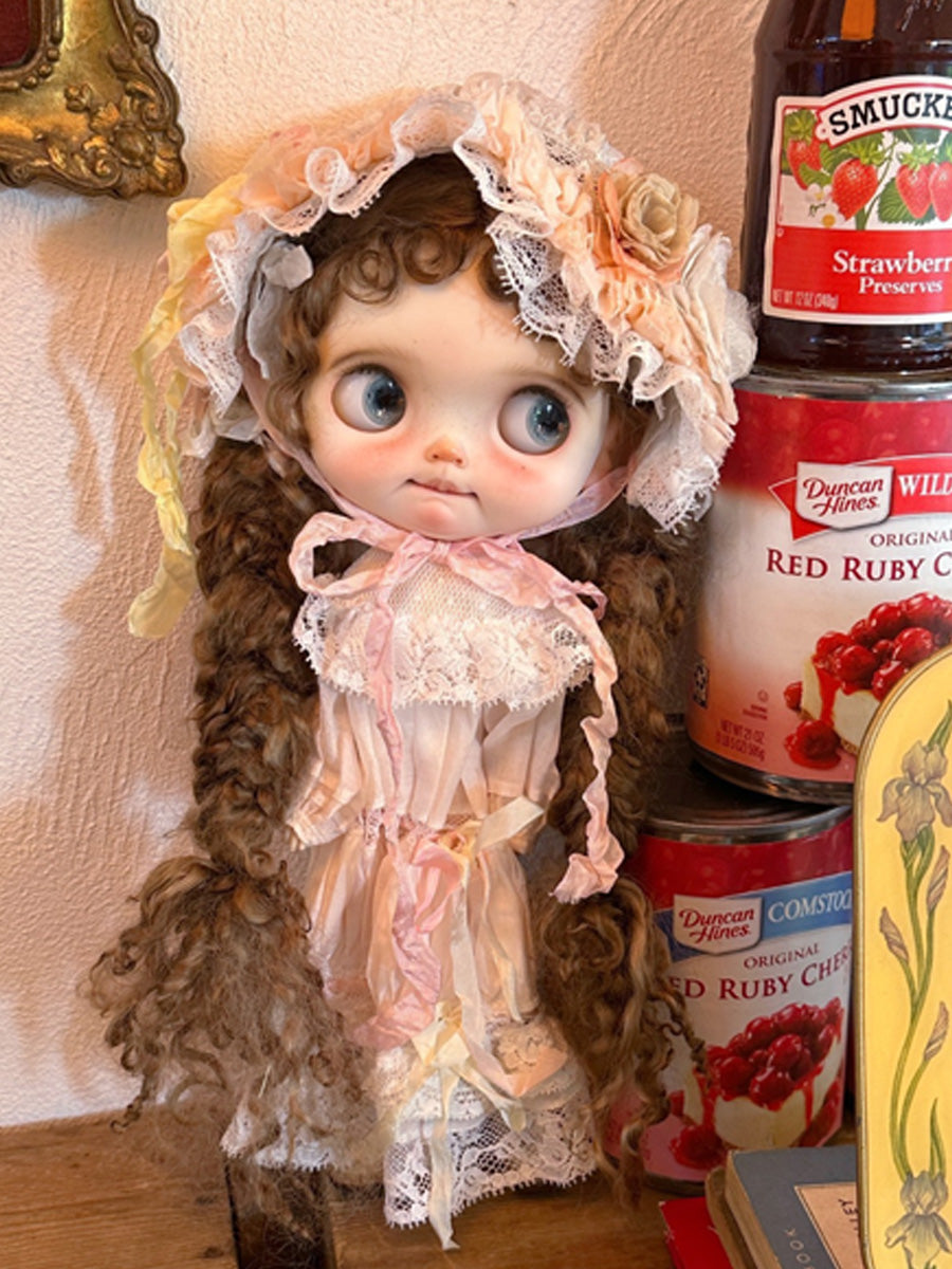 Handmade Outfit for Blythe/ Ob24/ Ob22/ Pullip, Retro Skirt Set
