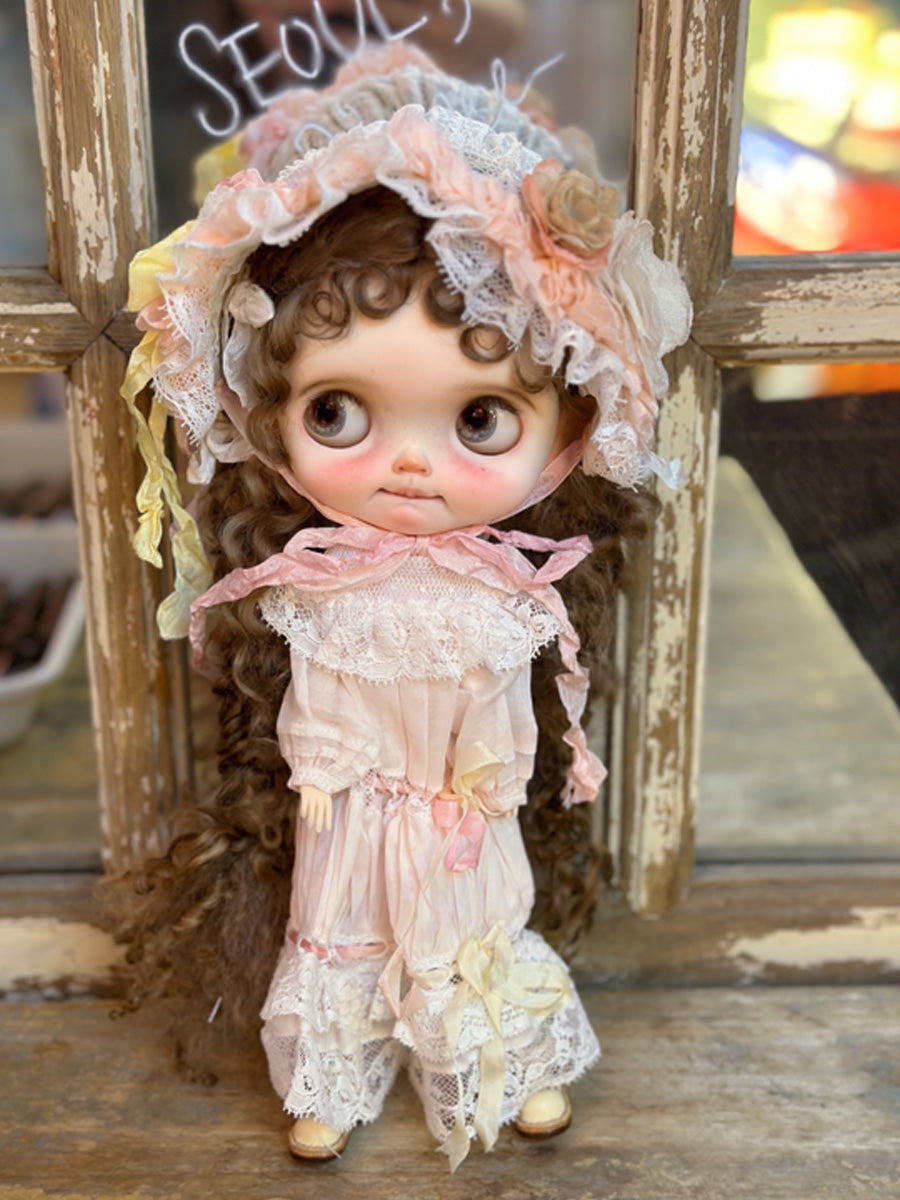 Handmade Outfit for Blythe/ Ob24/ Ob22/ Pullip, Retro Skirt Set