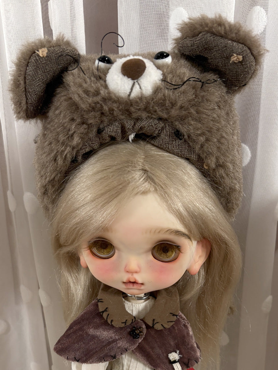 Handmade Outfit for Blythe/Pullip, Pastoral Style Suit‌ & Bear Hat