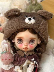 Handmade Outfit for Blythe/Pullip, Pastoral Style Suit‌ & Bear Hat