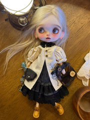 Classic Bear Print Blythe Outfit On Doll Display | ToastDoll