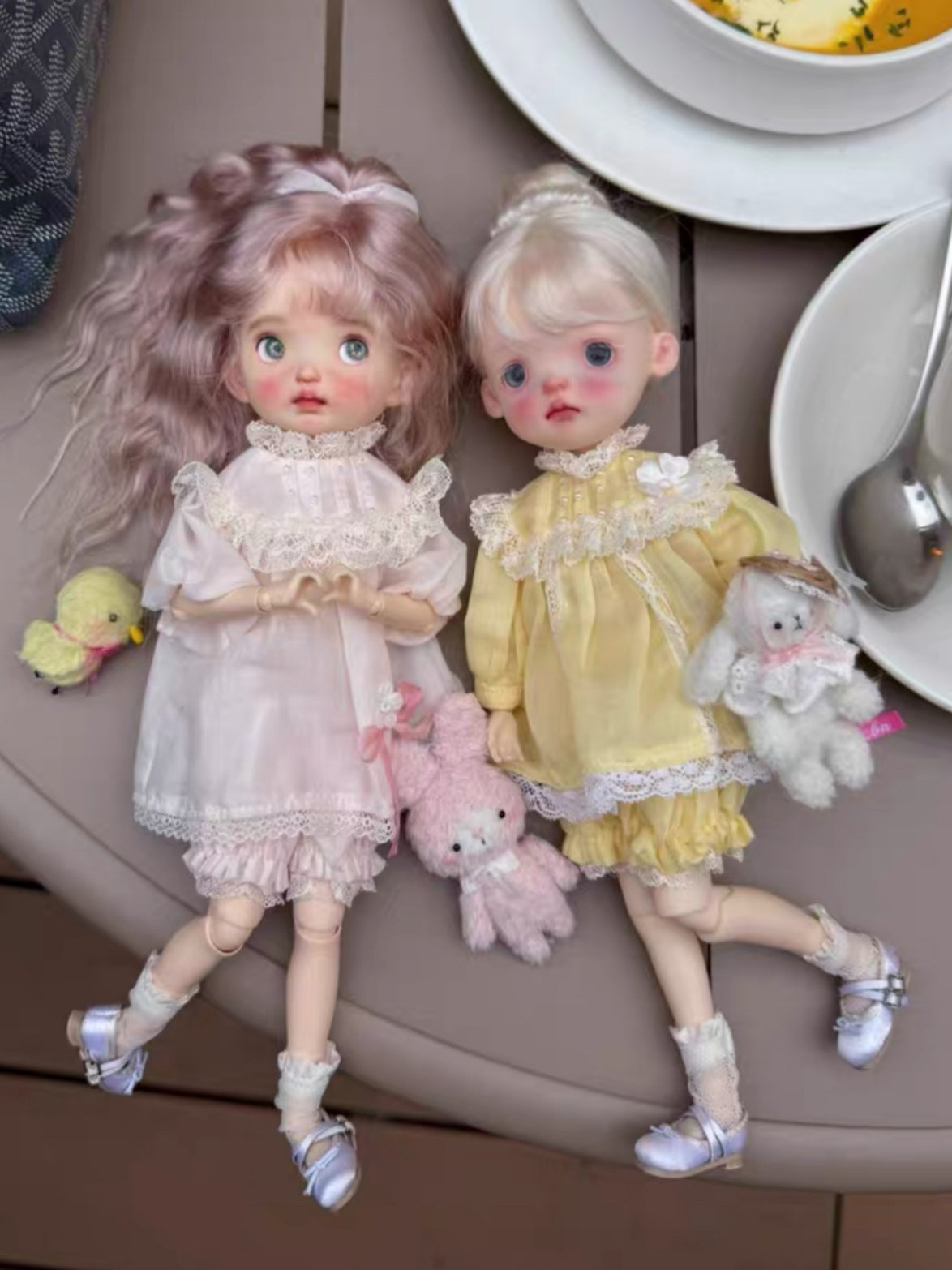 Pastel Macaron Lace Blythe Outfit Front View | ToastDoll