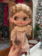 Ruffle Pastoral Floral Blythe Outfit - Handmade Doll Clothes - ToastDoll