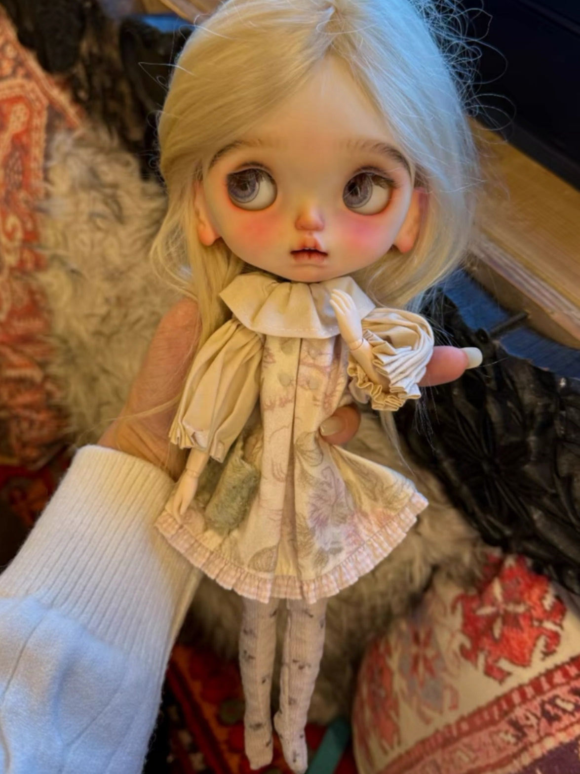 Ruffle Pastoral Floral Blythe Outfit - Handmade Doll Clothes - ToastDoll