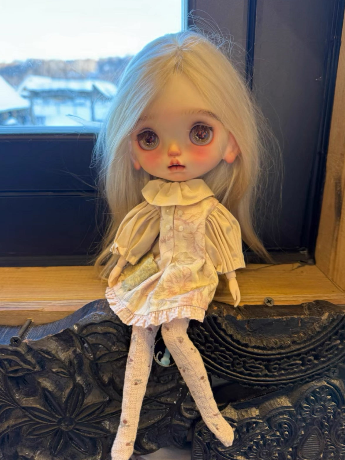 Ruffle Pastoral Floral Blythe Outfit - Handmade Doll Clothes - ToastDoll