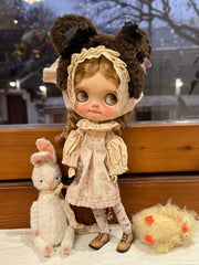 Ruffle Pastoral Floral Blythe Outfit - Handmade Doll Clothes - ToastDoll