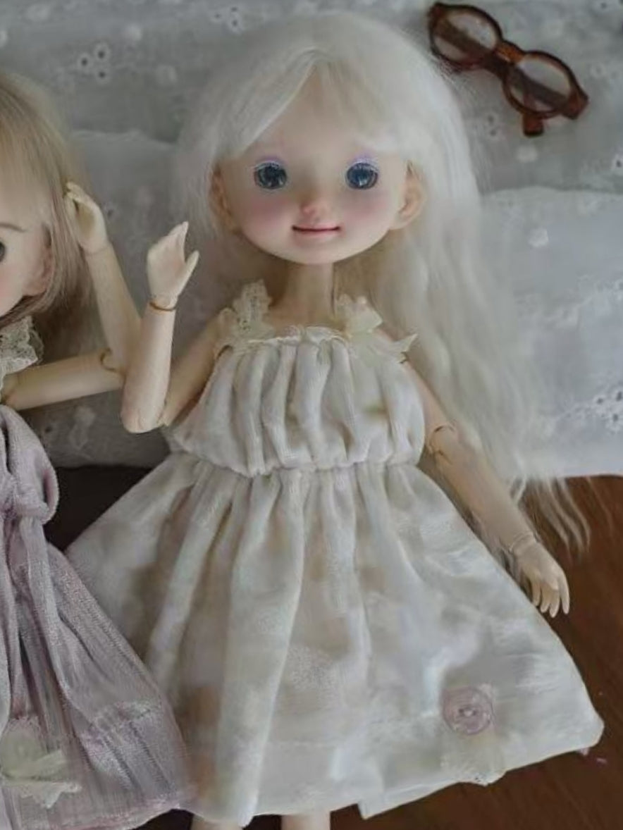 Soft Babydoll Blythe White Dress Set | ToastDoll
