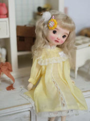 Yellow Lace Blythe 1/6 BJD Dress Set - Handmade Doll Clothes - ToastDoll