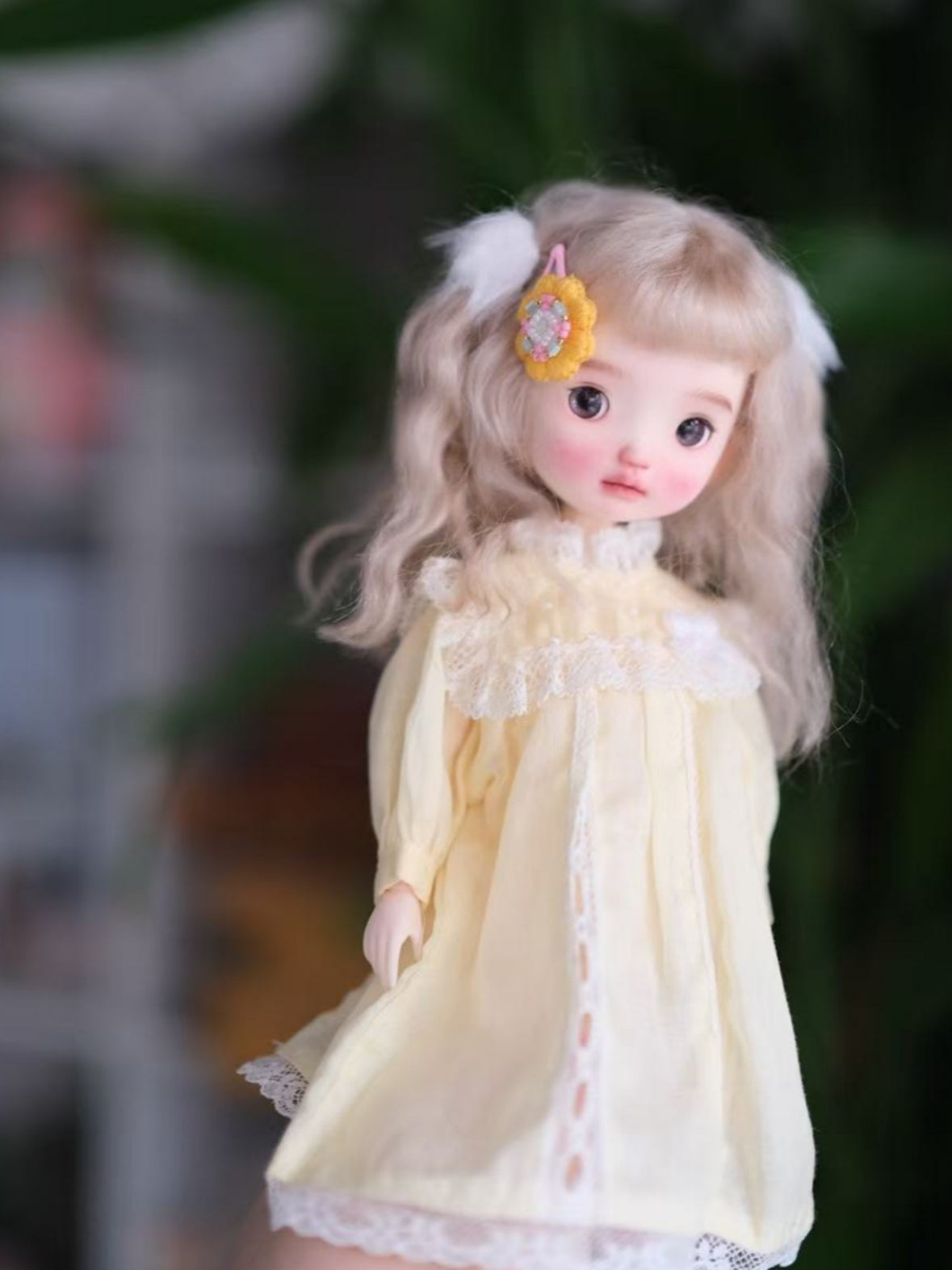 Yellow Lace Blythe 1/6 BJD Dress Set - Handmade Doll Clothes - ToastDoll