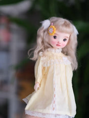 Yellow Lace Blythe 1/6 BJD Dress Set - Handmade Doll Clothes - ToastDoll